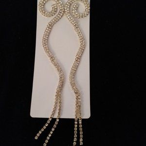 Clear Crystal Rhinestone Post Statement Chandelier